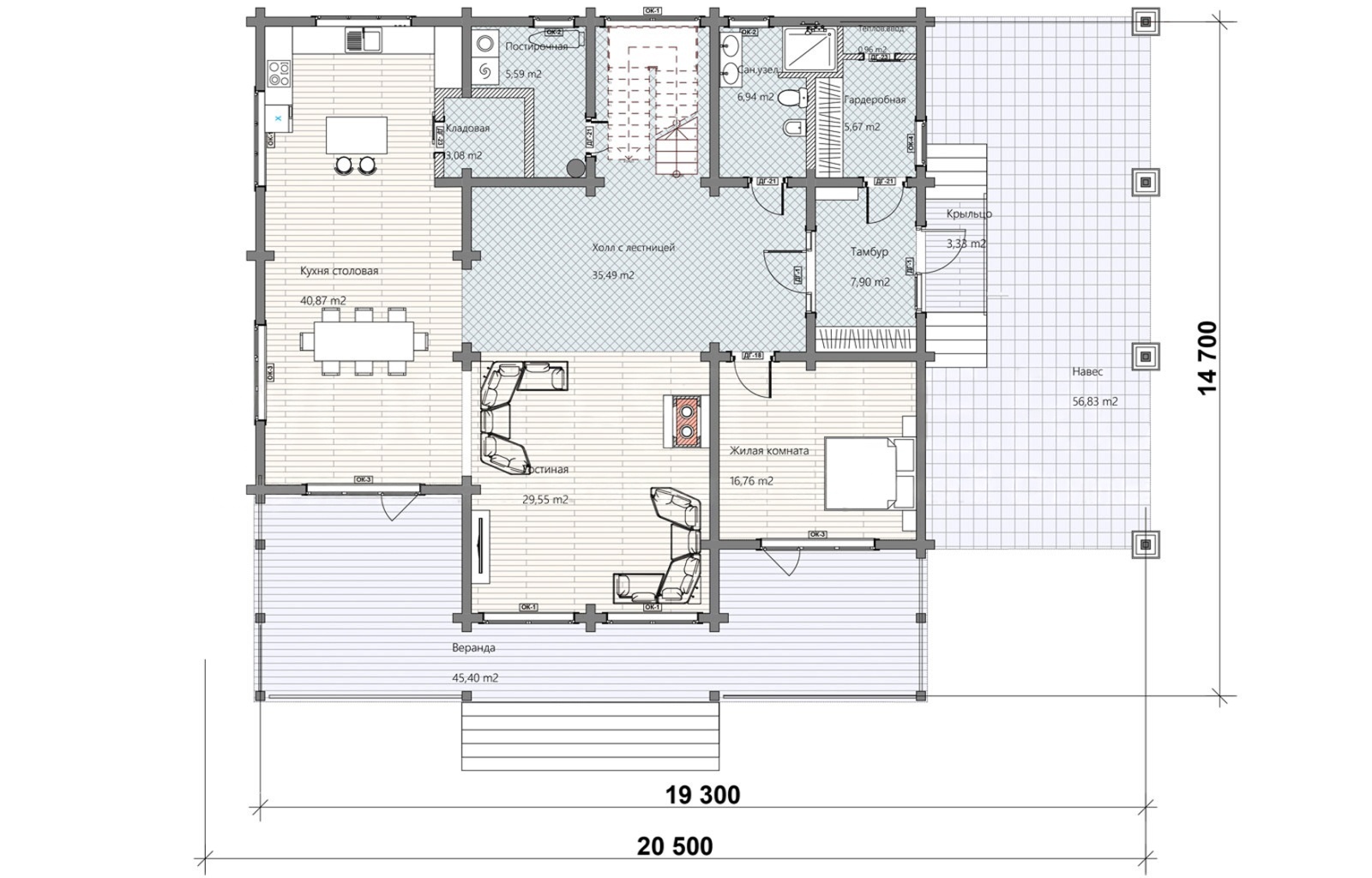 План 1 этажа